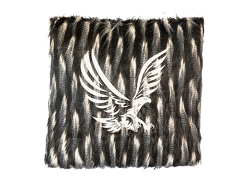 FM1 - Hand embroidered fake fur cushion by MX HOME - view 2